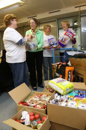 Lek pensioners were collecting food and personal hygiene items