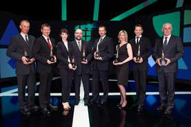 Chamber of Commerce and Industry of Slovenia Award winners 2012 - Vojmir Urlep in the middle
