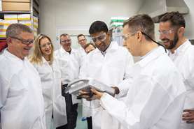 Vas Narasimhan also visited development and production of biological and biosimilar medicines in Biopharmaceuticals in Mengeš.