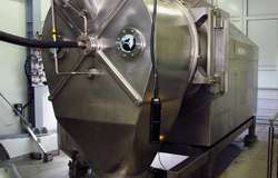 Inverting centrifuge for centrifugation of wet crystals  